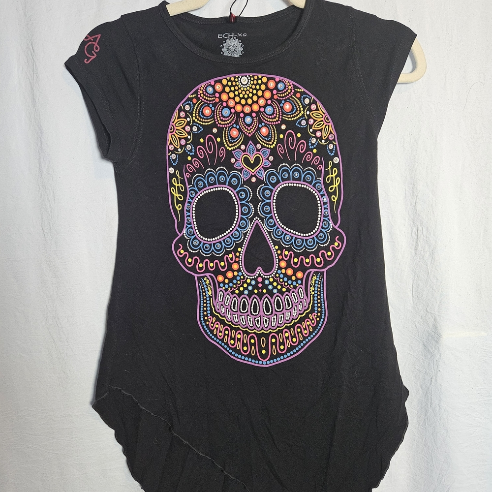 Echo Black Skull Graphic Women's Jacket